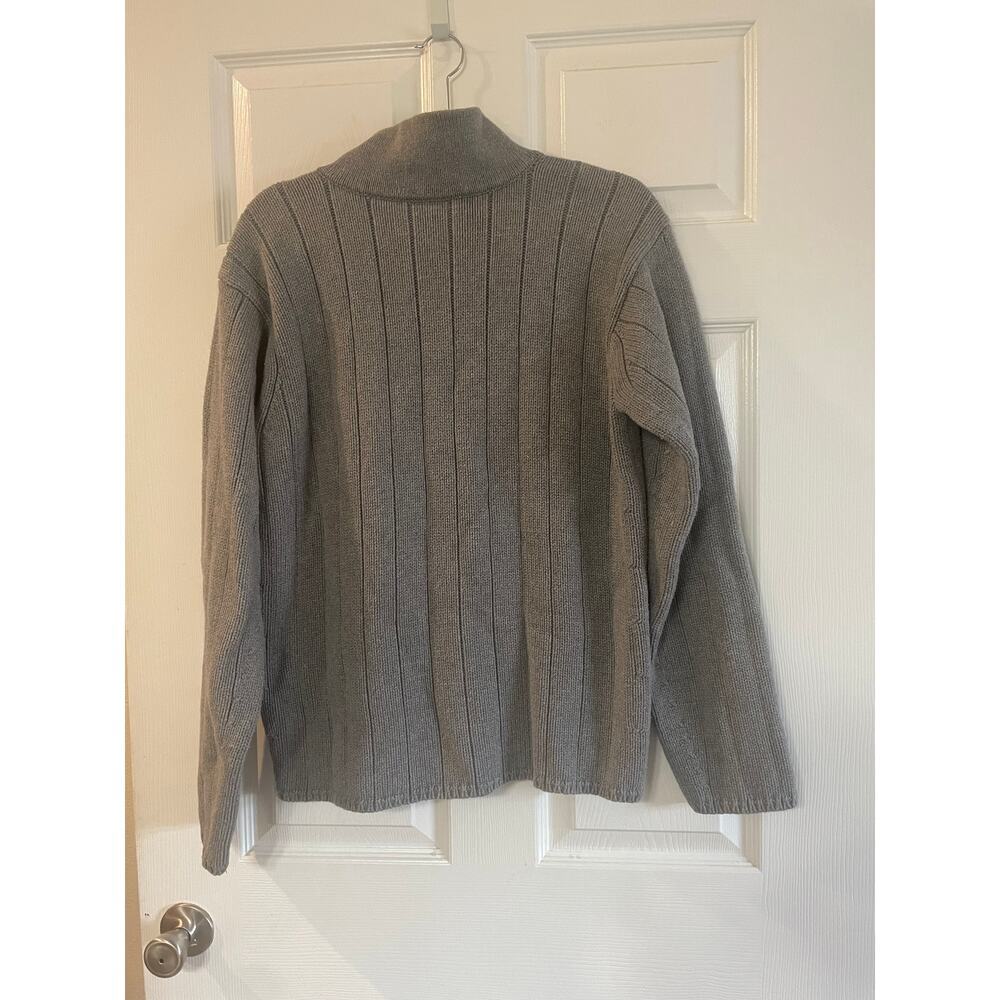 VTG Polo Jeans Ralph Lauren Gray 1/4 Zip Sweater Mens XL
